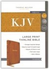 KJV Large Print Thinline Bible, Vintage Series, Comfort Print, Leathersoft Tan